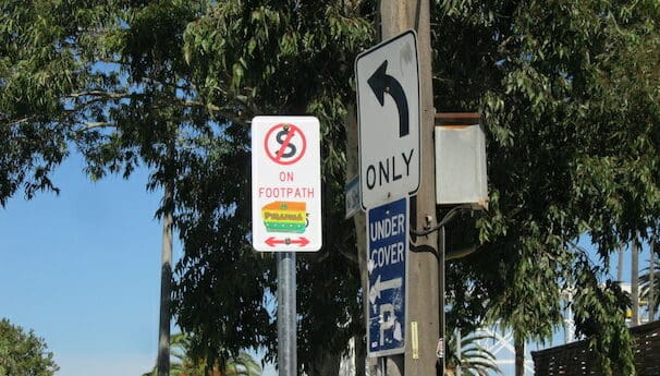 Footpath parking protest support