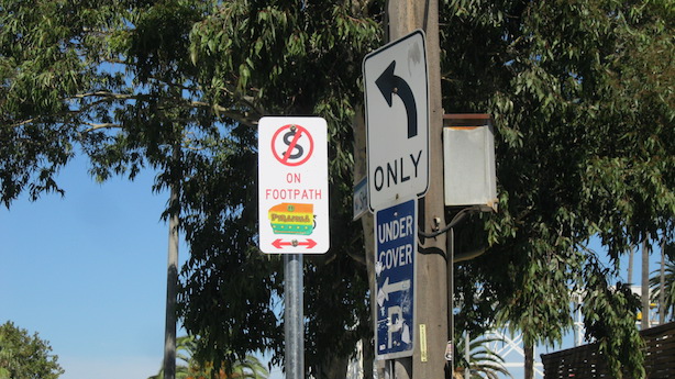 Footpath parking protest support