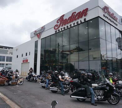 Motorcycle industry dealer showroom deal stores