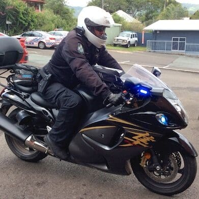 Queensland Police Service unmarked Suzuki Hayabusa patrol bike - Ducati Panigale V4 busa covert