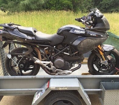 Multistrada crash minor