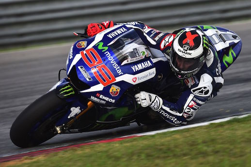 Jorge Lorenzo wears the Shark Race-R Pro