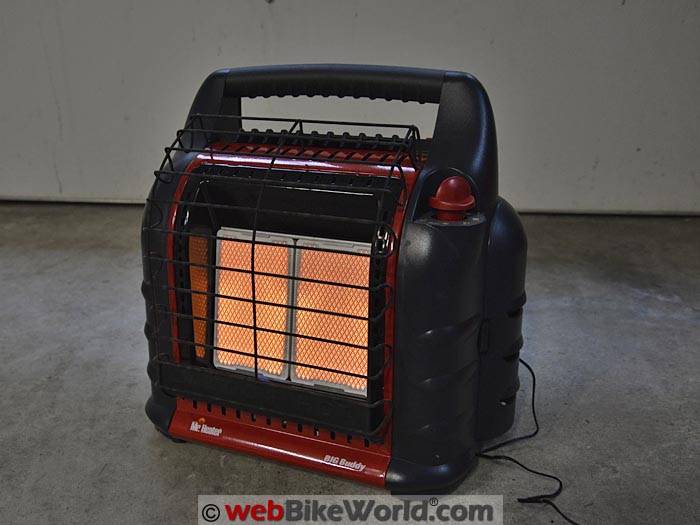 Big Buddy Heater on High Setting