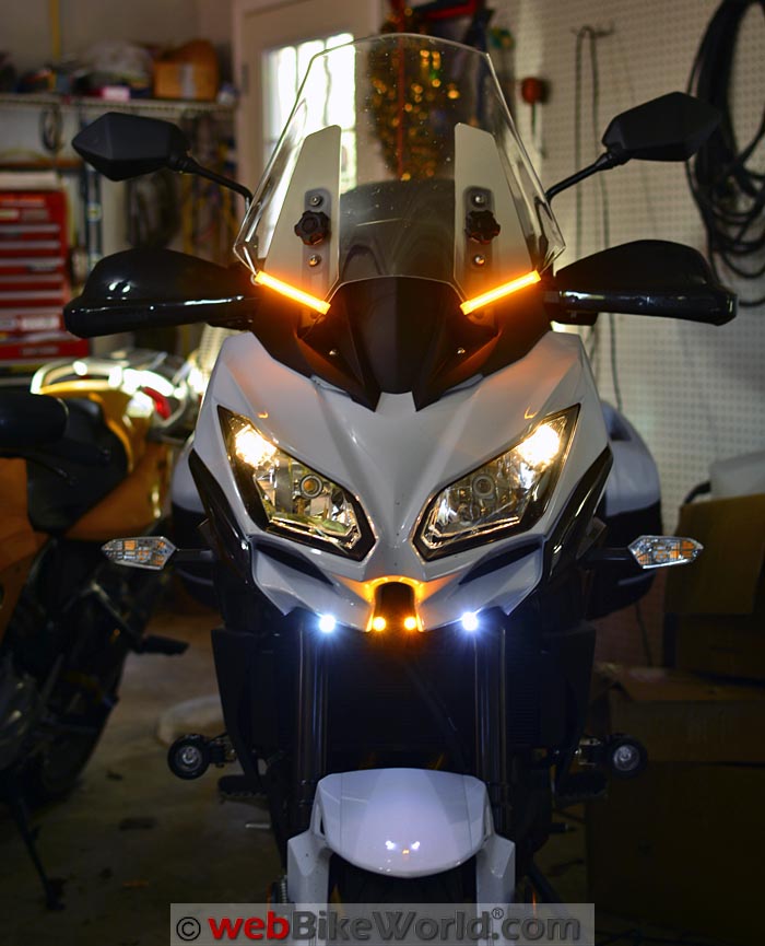 Conspicuity Lights on Kawasaki