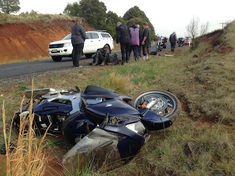 First Aid for Motorcyclists patch training injuries