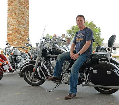 Polaris Australia boss Peter Alexander at the 2016 Indian Springfield launch0