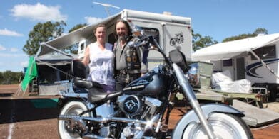 Boris and Mary Paris at a Ulysses AGM caravan