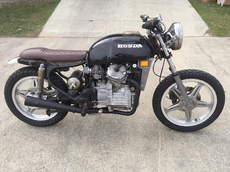 Honda CX500 with leather seat