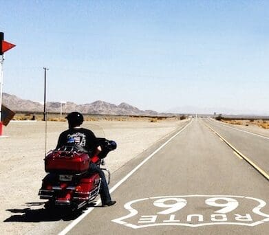 Route 66 Tours test ride a harley