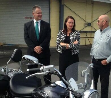 WA Police Minister Liza Harvey with Road Safety Commissioner Kim Papalia and WA MRA president Dave Wright - criminal