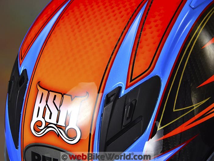 Custom Painted Motorcycle Helmet Top View