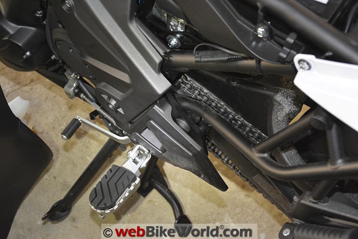 SW-Motech Footpeg Installed on Kawasaki Versys 650 Before After