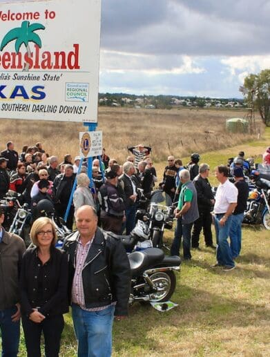 Springborg (second left) at the Texas Motorcycle Friendly Town launch tourism crows nest status status