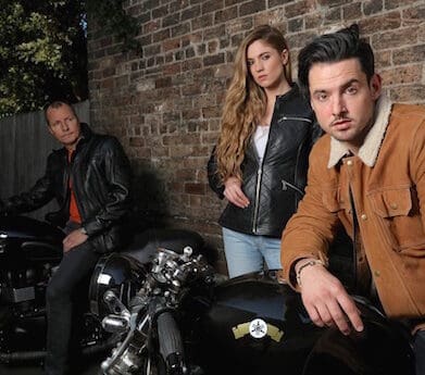 Blackbird suede-look motorcycle jacket