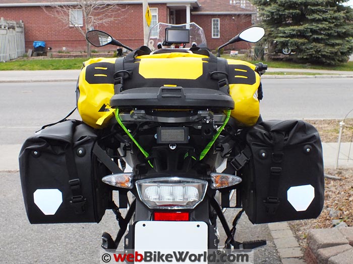 Touratech Adventure Dry Bag Rear View on Motorcycle