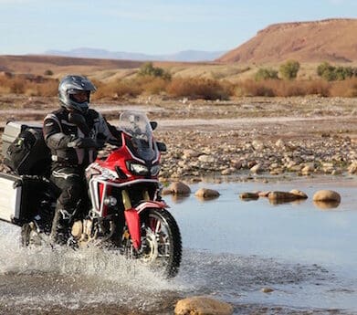 Laura Csortan and Christophe Barriere-Varju in "Riding Morocco: Chasing the Dakar” on TV