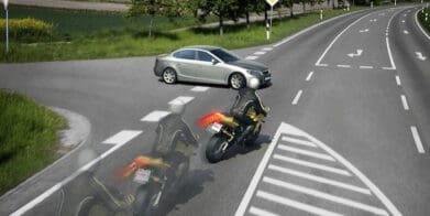 Motorcycle crash road safety first aid SMIDSY scientific university