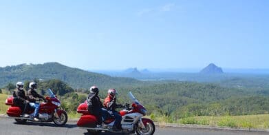 Beautiful views of the Glasshouse Mountains from Bald Knob Rd SSC TT