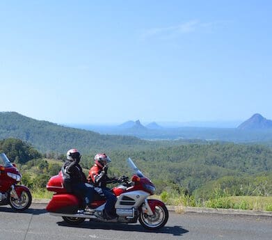 Beautiful views of the Glasshouse Mountains from Bald Knob Rd SSC TT