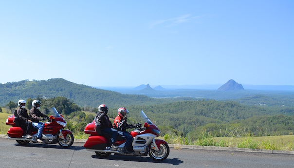 Beautiful views of the Glasshouse Mountains from Bald Knob Rd SSC TT