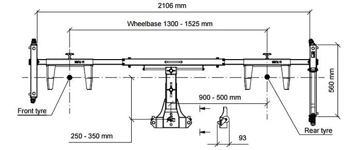 Acebikes U-Turn Motor Mover Dimensions