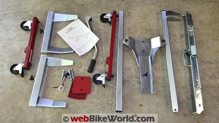 Acebikes U-Turn Motor Mover Kit Contents