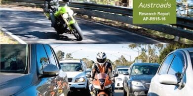 Austroads Better roads report lane filtering Are roads becoming safer for riders?