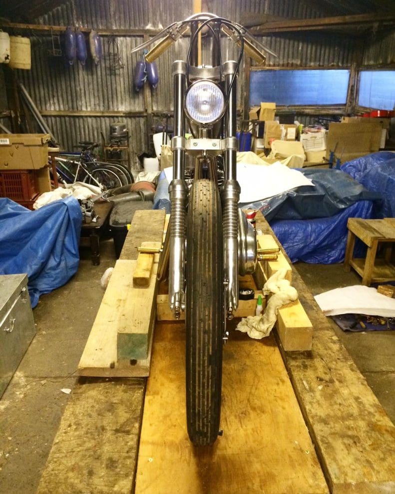 Goa Enfield built by Garage Built Bikes of India