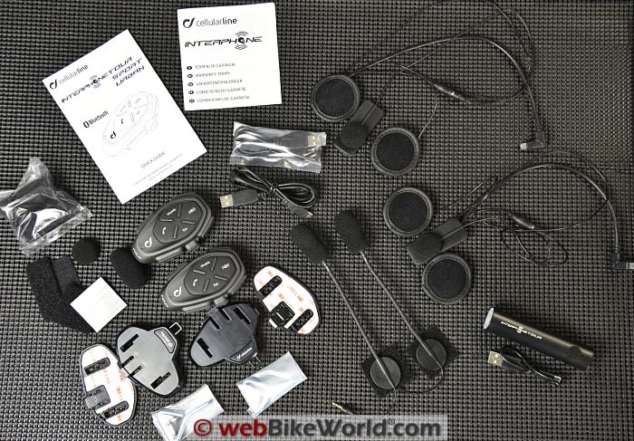 Interphone Tour Dual Kit Contents