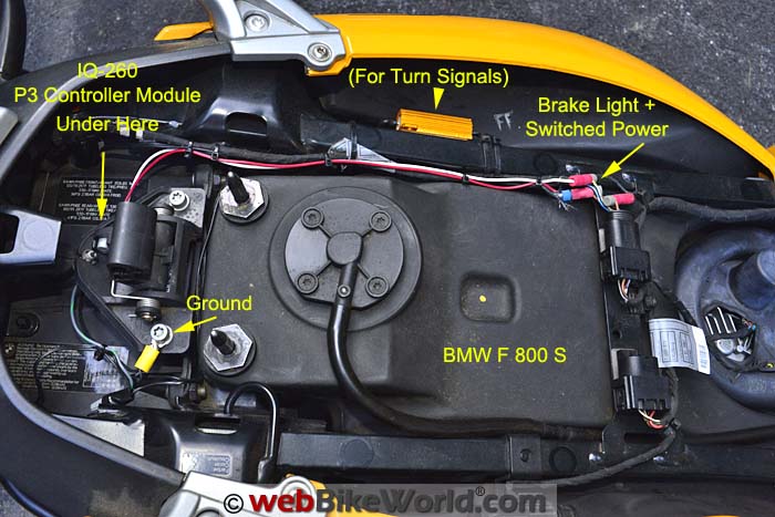 Skene P3 Lights Wiring on the BMW F800S