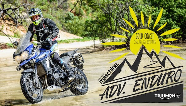 Triumph Australia presents ADV. Enduro Powered by Maschine, a three day adventure ride 23 – 25 September straddling the NSW / QLD border through iconic Australian riding terrain.