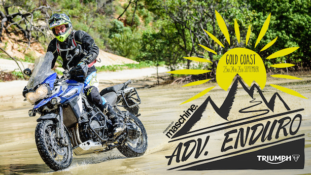 Triumph Australia presents ADV. Enduro Powered by Maschine, a three day adventure ride 23 – 25 September straddling the NSW / QLD border through iconic Australian riding terrain.