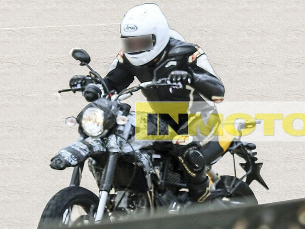 Ducati Scrambler 1200 spyshot from Inmoto flagship