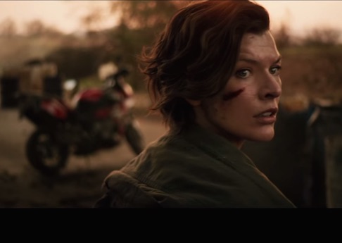 Resident Evil actress Milla Jovovich with BMW S 1000 XR