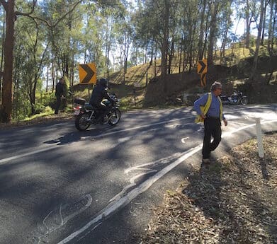 A Main Roads team of geotechnical experts will this week investigate "tar snake" repairs to cracks that riders have claimed caused several motorcycle crashes.