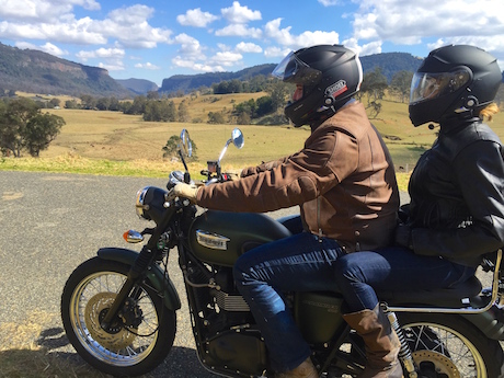 Couples riding pillion ride