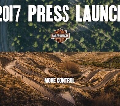 Traction control Harley-Davidson 2017 launch