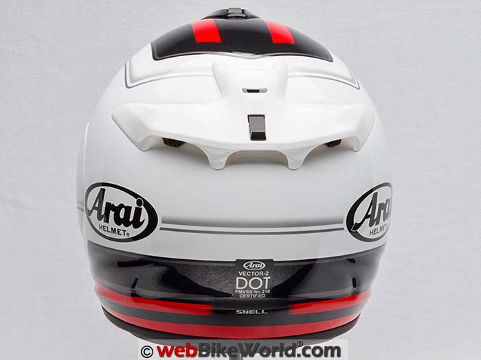 Arai Vector 2 Helmet Rear View