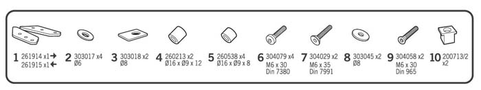 SHAD Top Master Kit Parts Listing