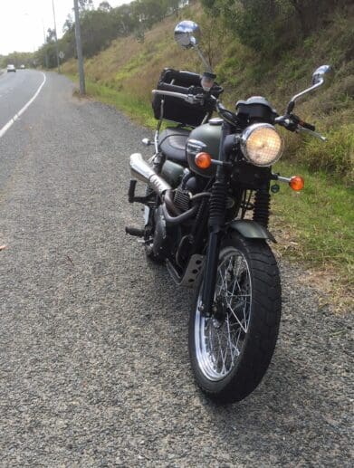 Triumph Scrambler out of fuel breakdown