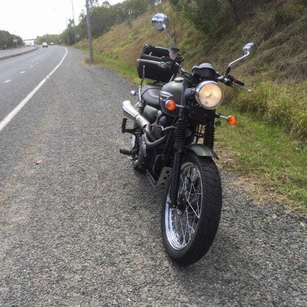 Triumph Scrambler out of fuel breakdown