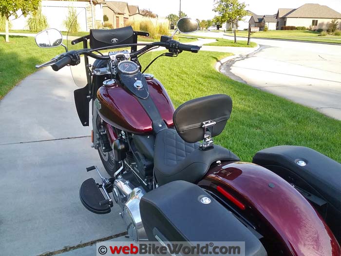 Mustang Seat on Harley-Davidson Rear View