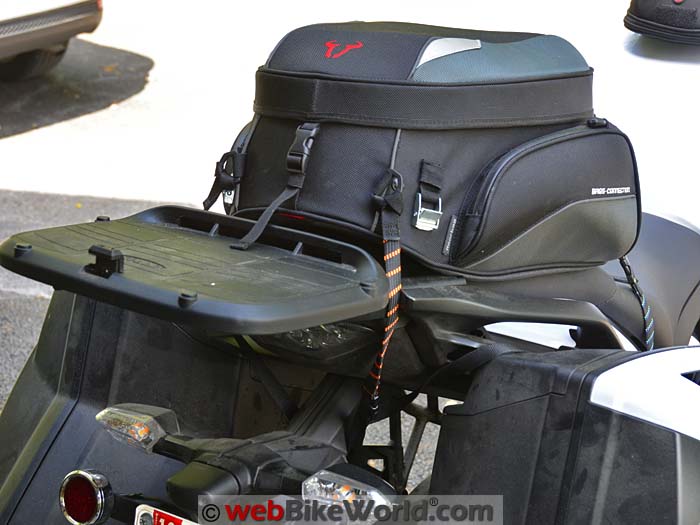 ROK Straps on Rear Seat Bag