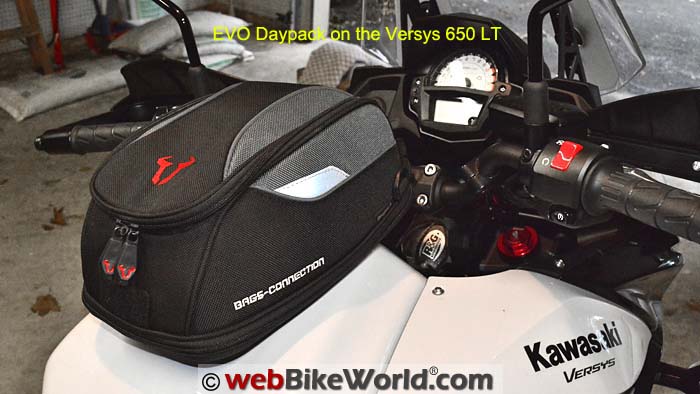 SW-Motech Daypack Tank Bag on Versys 650 Right Rear