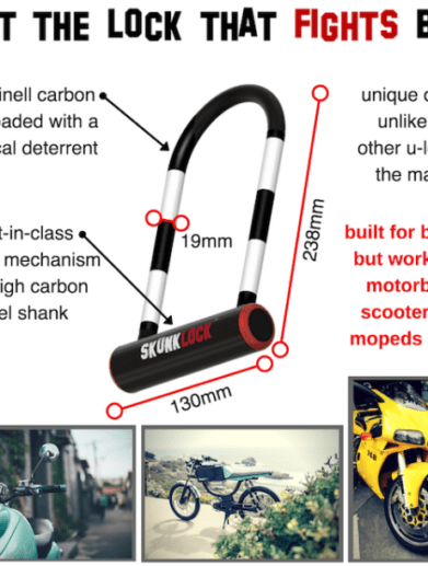 Bike lock makes thieves sick