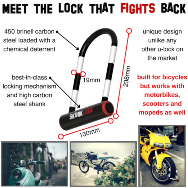 Bike lock makes thieves sick