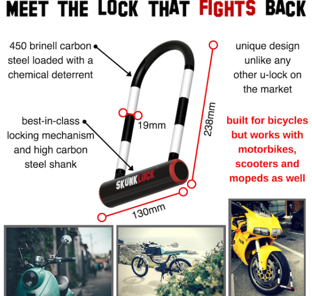 Bike lock makes thieves sick