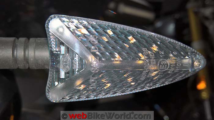 Clear cover over turn signal housing