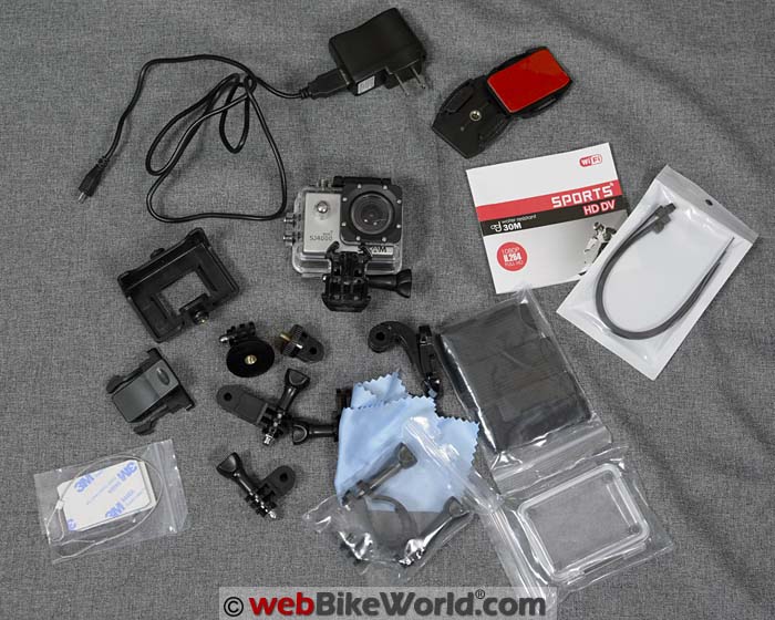 SJCAM SJ4000 Sports Kit Contents