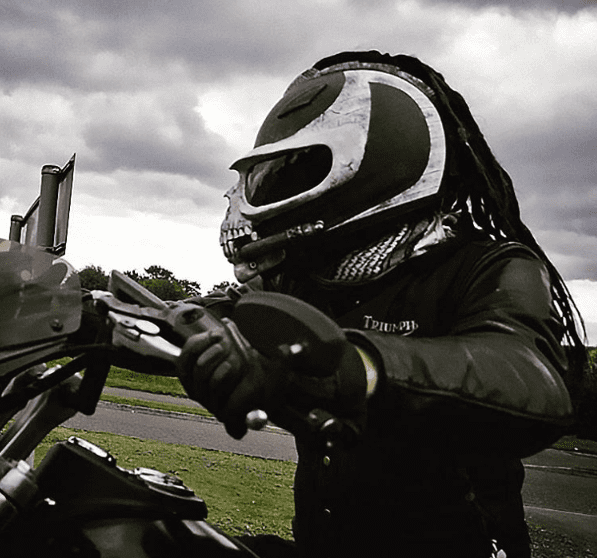 Black Panther Custom Motorcycle Helmet Airbrush